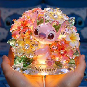 Alien Floral Mom Light Box - Personalized Gifts For Mother's Day Acrylic Light Box 01PGQN060426