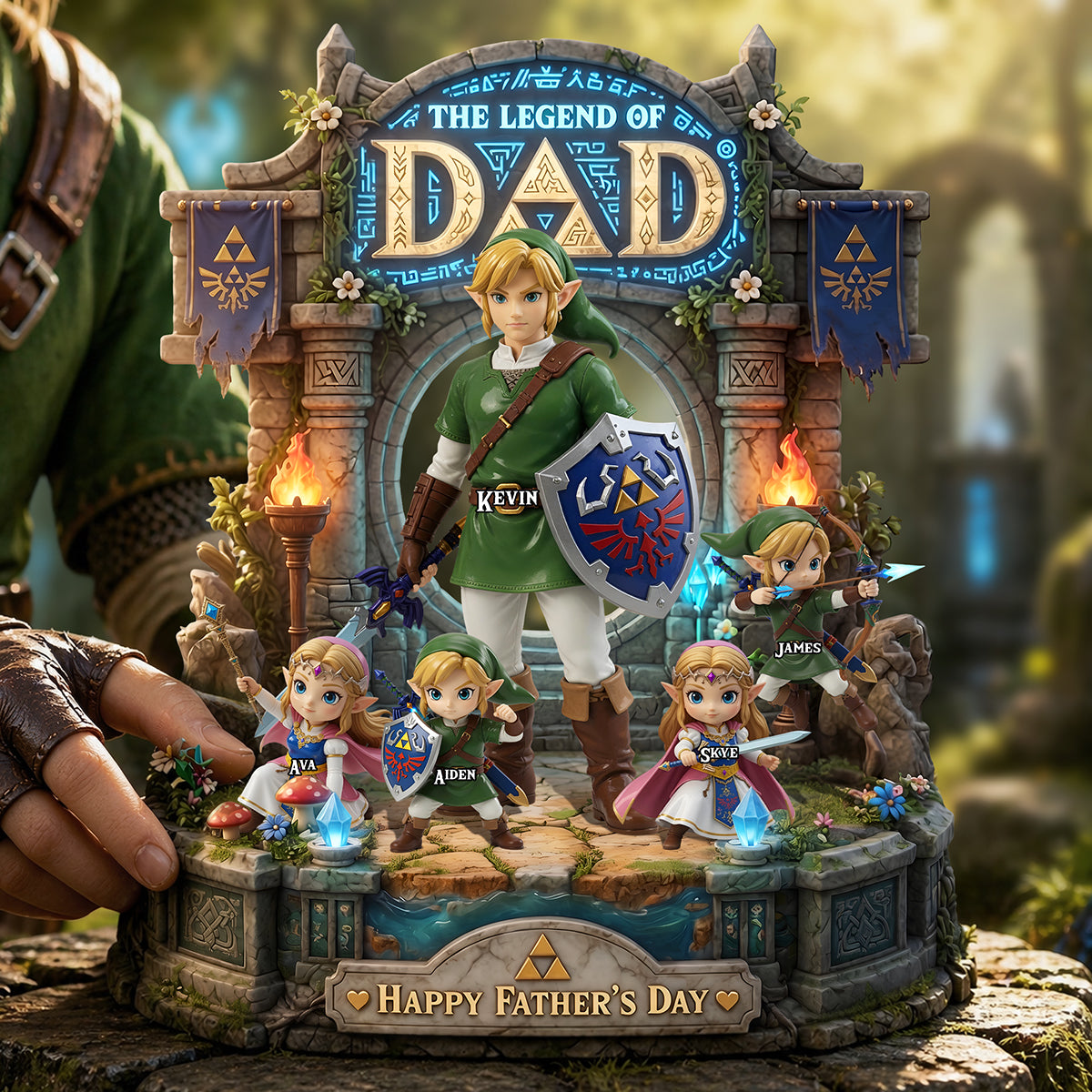 Legendary Dad and Little Heroes Acrylic Plaque - Personalized Father's Day Gifts 02TYTA300426