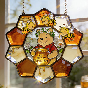 Best Hunny Mom Suncatcher  - Personalized Gifts For Mom 04PGMG120326