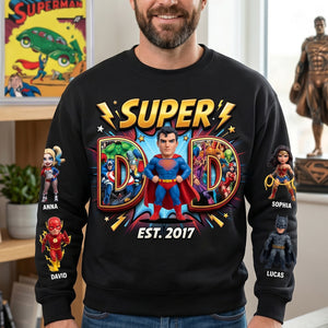 Dad’s Power Crew 3D Shirt - Personalized Gifts For Dads 03NATN180526
