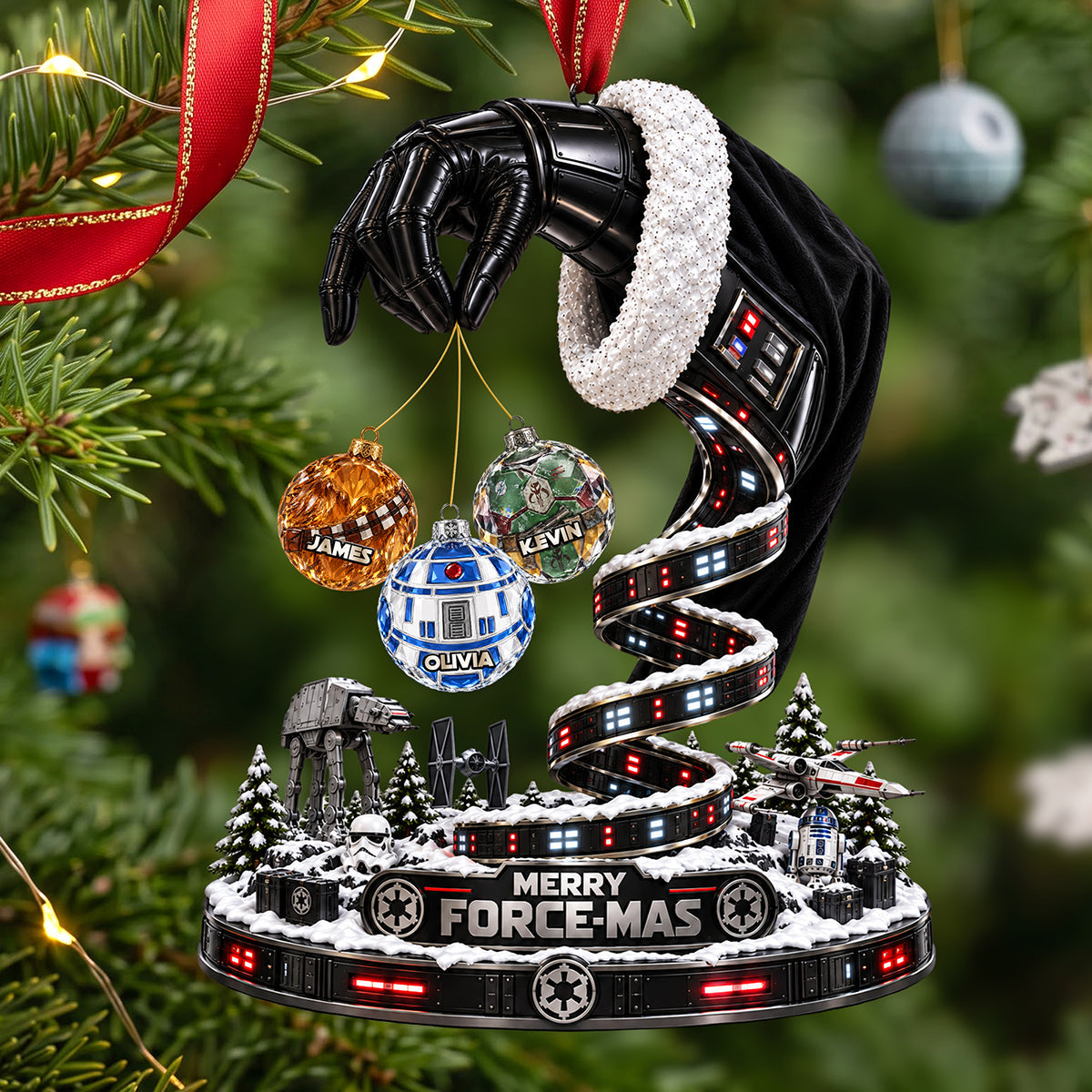 Merry Space-mas Christmas Ornament - Personalized Gifts For Family 03OHTA210926