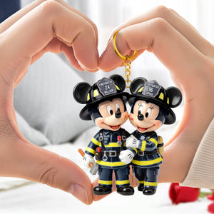 Firefighter Couple Keychain - Personalized Gifts For Couple 01toqn190126