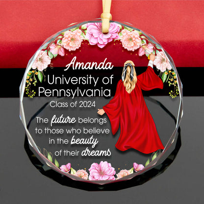 Personalized Gifts For Graduate Crystal Ornament 03PGQN081024TM - Ornament - GoDuckee