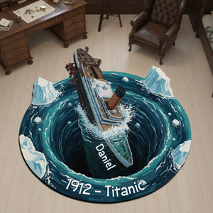 Personalized Stormy Sea Ship Adventure Doormat 10HYLU131125