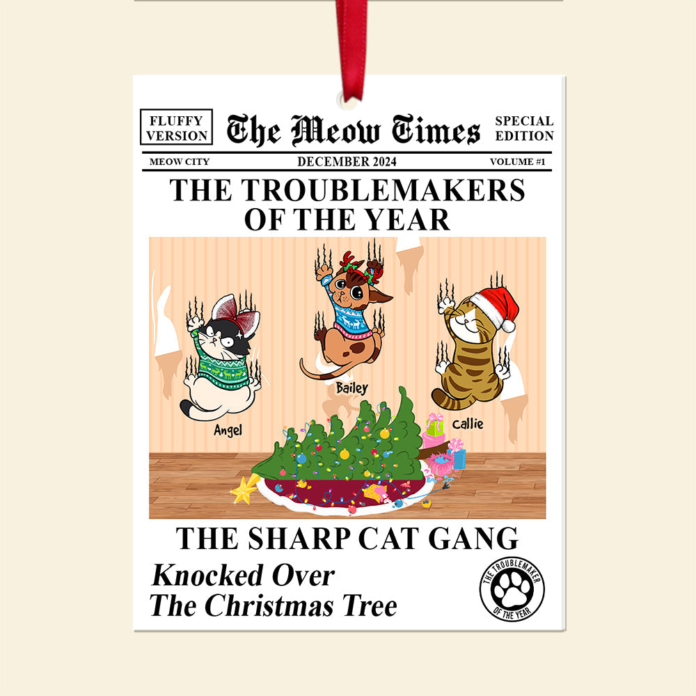 Personalized Gifts For Cat Lovers 04toqn221124 Acrylic Ornament - Ornament - GoDuckee