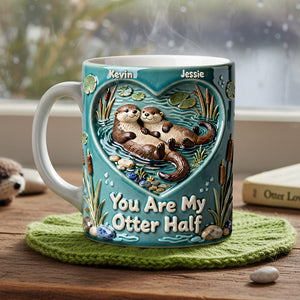 Sweet Otter Couple Coffee Mug - Personalized Gift For Couples 03NATA200126