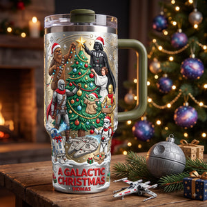 Warriors Precious Christmas Colorful 40oz Tumbler With Handle - Personalized Christmas Gifts 03tylu171026
