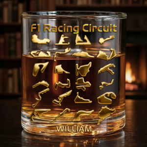 Racing Circuit Round Glass - Personalized Gifts For Racing Lovers 06NALU131225