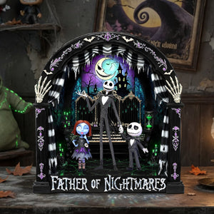 Spooky Dad And Kids Acrylic Plaque - Personalized Gifts For Dads 02tylu130526