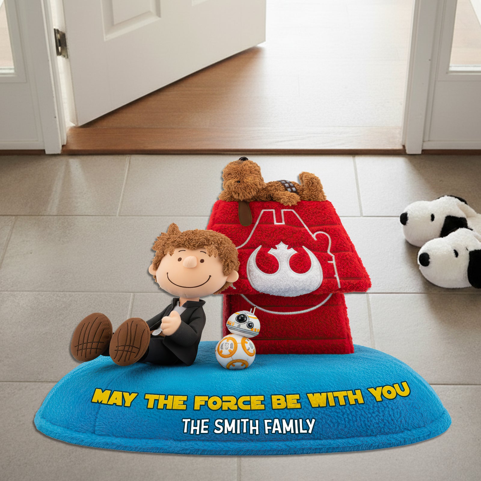 Joyful Welcome Shaped Doormat - Personalized Gift For Family 09HULU111125