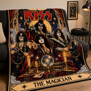 KISS Rock And Roll Tarot Card Blanket  - Personalized Gifts For Music Lovers 07HULU281026