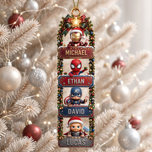Protection Warrior Family Acrylic Ornament - Personalized Christmas Gifts For Family 02padt230926