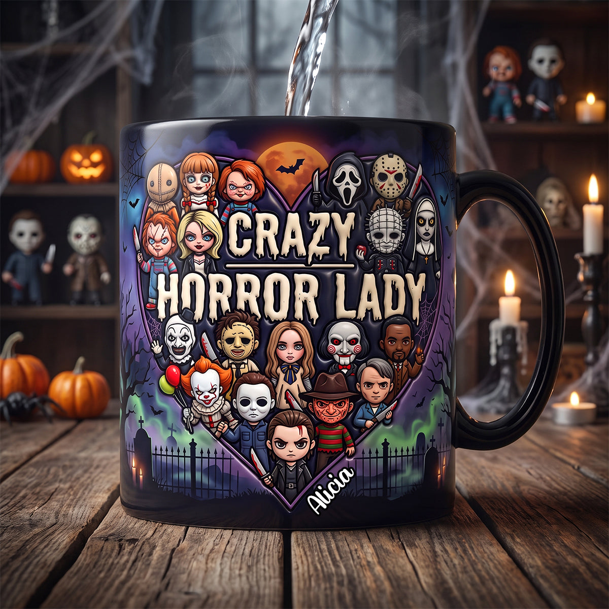 Just A Crazy Horror Lovers Magic Mug - Personalized Gifts For Horror Lovers 01nadh130726