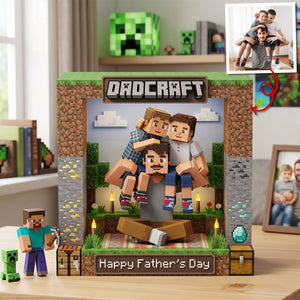 Pixel Dad Acrylic Plaque - Personalized Custom Photo Gift For Dad 02NATN160426