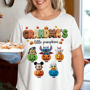 Little Pumpkins Personalized Halloween Gifts For Grandma And Mom Shirt 04pgtn220825