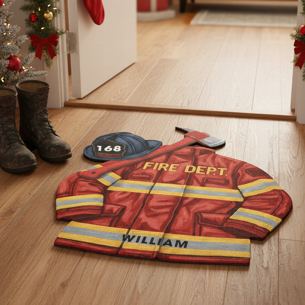 Fire Dept Doormat – Personalized Gifts For Firefighter 05hyqn061025