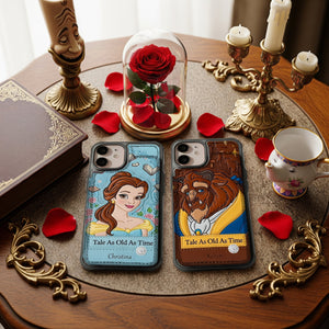 Couple Leather Flip Wallet Phone Case - Personalized Gift For Couple 03TGMG310725