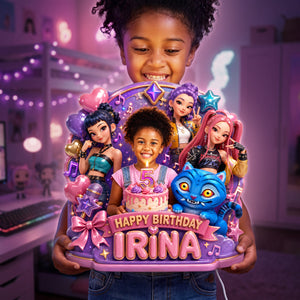 Lovely Birthday Crystal-style Stage Acrylic Light Box - Custom Photo Gift For Kids 02nata300726