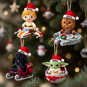 Little Warriors Merry Xmas In The Universe Acrylic Ornament - Personalized Christmas Gifts 05tyta121026