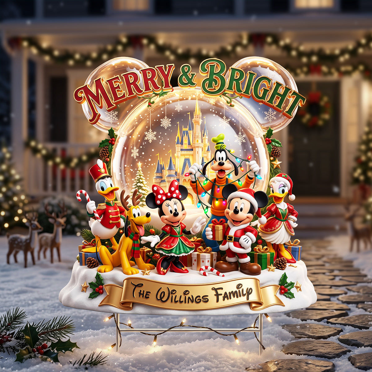 Merry Family Yard Sign - Personalized Christmas Gifts For Family 02pata120826