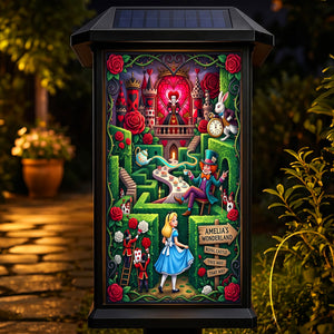 Midnight Tea Party Solar Power Garden Lamp - Personalized Halloween Gifts 01HAQN240826