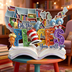 Follow Your Dreams Acrylic Plaque - Personalized Gifts For Book Lovers 05PADT130226