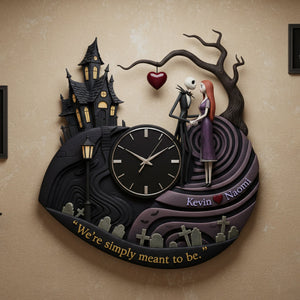 Romantic Pair Hanging Wall Clock - Personalized Gifts For Couples 03kimg251225