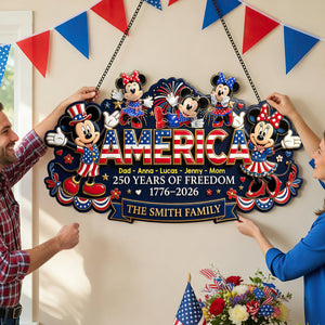 Celebrated America 250th Anniversary Acrylic Sign - Personalized Gifts For Family 02todt040626