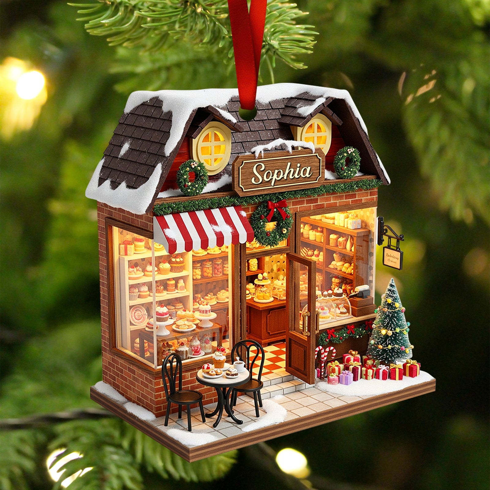 Bakery Miniature Christmas Ornament  - Personalized Gifts For Baking Lovers 06PGQN281025