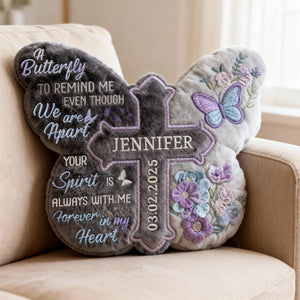Heaven Butterfly Shaped Pillow, Personalized Keepsake To Remember Loved One 03qhlu191225