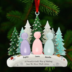 Walking Together Christmas Ornament - Personalized Gifts For Friends 02naqn111025