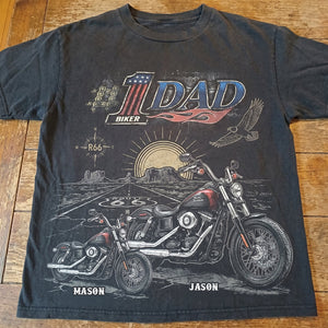 King Of The Road Motorcycle Dad Shirt - Personalized Gifts For Biker Dads 04qhdt050526 GRER2005-Homacus