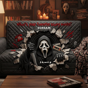 Horror Quilted Sofa Cover - Personalized Gifts For Movie Lovers 01pata230126