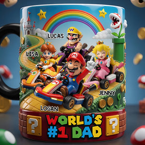 Retro Kart Racing Dad Magic Coffee Mug - Personalized Gift For Dads 02TYDT110526
