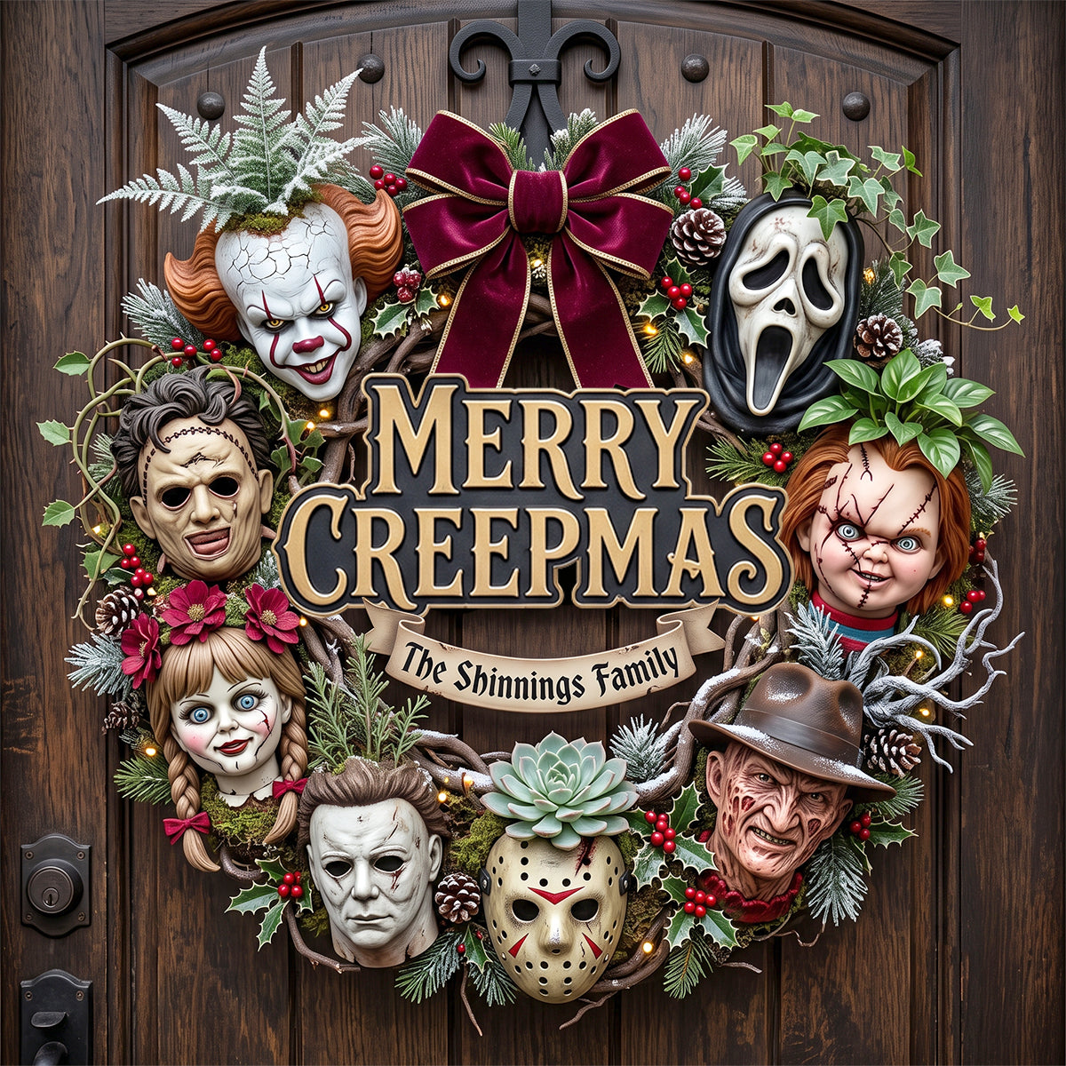 Creepy Christmas Acrylic Sign - Personalized Gifts For Family 05patn110826