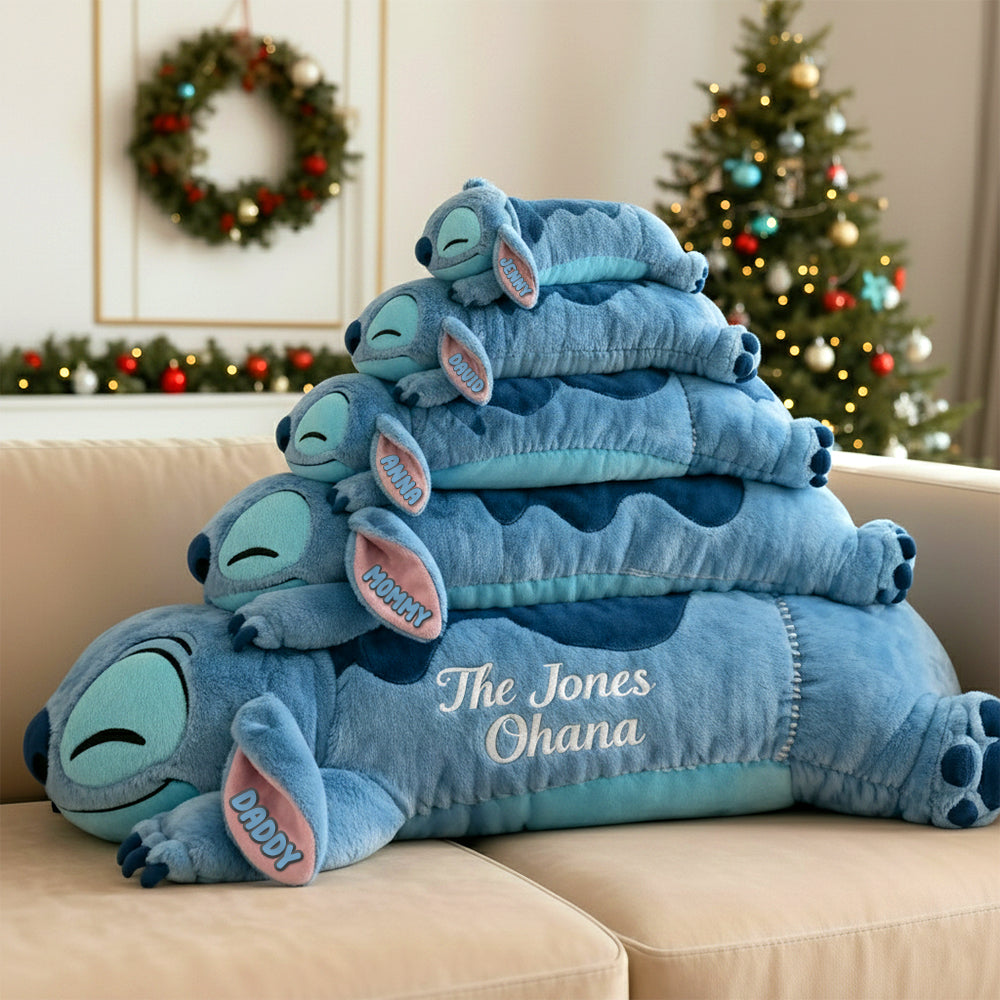 Cute Lazy Family Pile Custom Shape Pillow, Personalized Gifts For Family 03qhtn071125