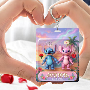 Sealed For Life Couple Acrylic Keychain - Personalized Gifts For Couple 04QHQN070125