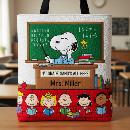 Cute Teacher Tote Bag, Personalized Gifts For Teacher 02qhmg220725