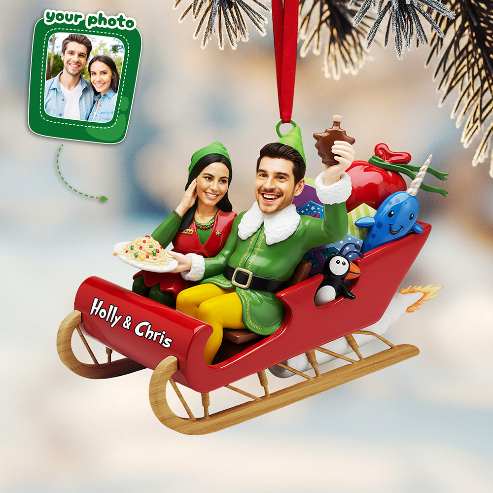 Personalized Gifts For Christmas, Custom Photo Couple Acrylic Ornament 02huta101025