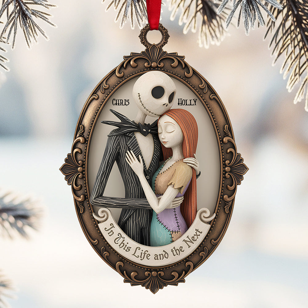 Romantic Couple Acrylic Christmas Ornament - Personalized Gifts For Couple 01nata191125
