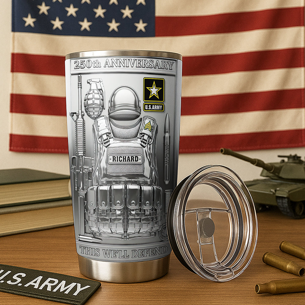 Military Commemorative Tumbler – Personalized Gift for Soldiers 05tgqn020725