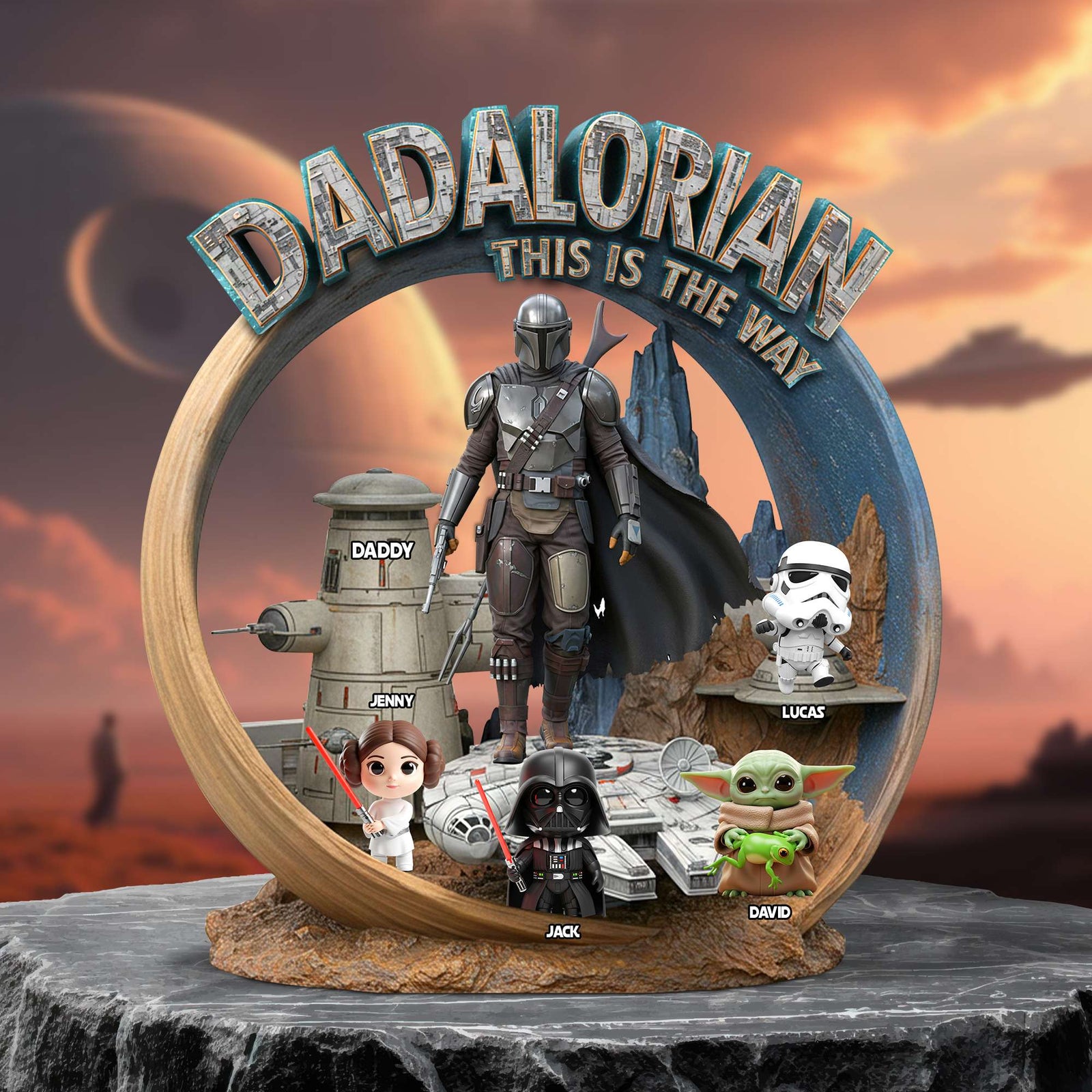 Papalorian This Is The Way Acrylic Plaque - Personalized Gifts For Father 02QHTN300425-Homacus