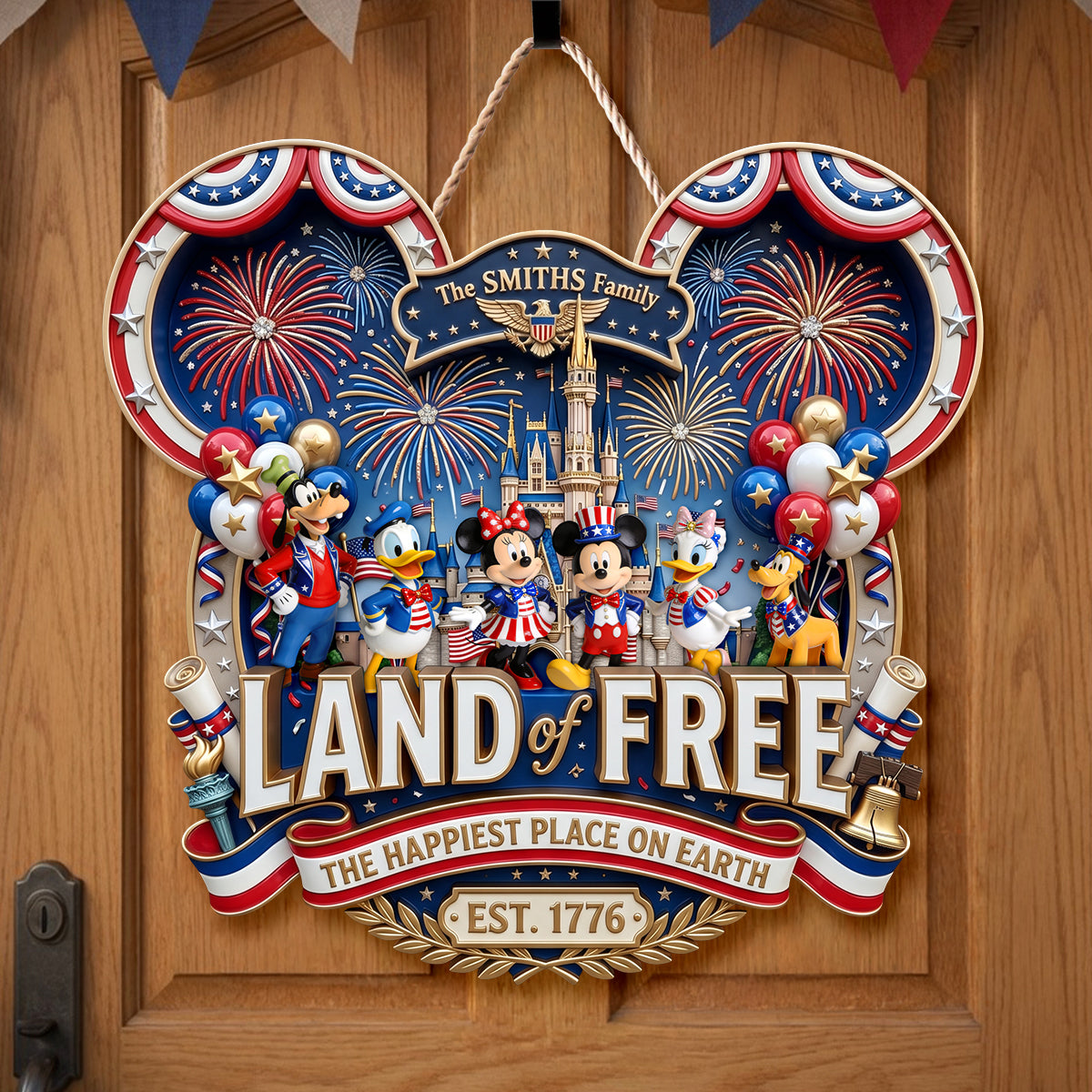 Land Of Free Acrylic Sign - Personalized Gifts For Family 06padh170626