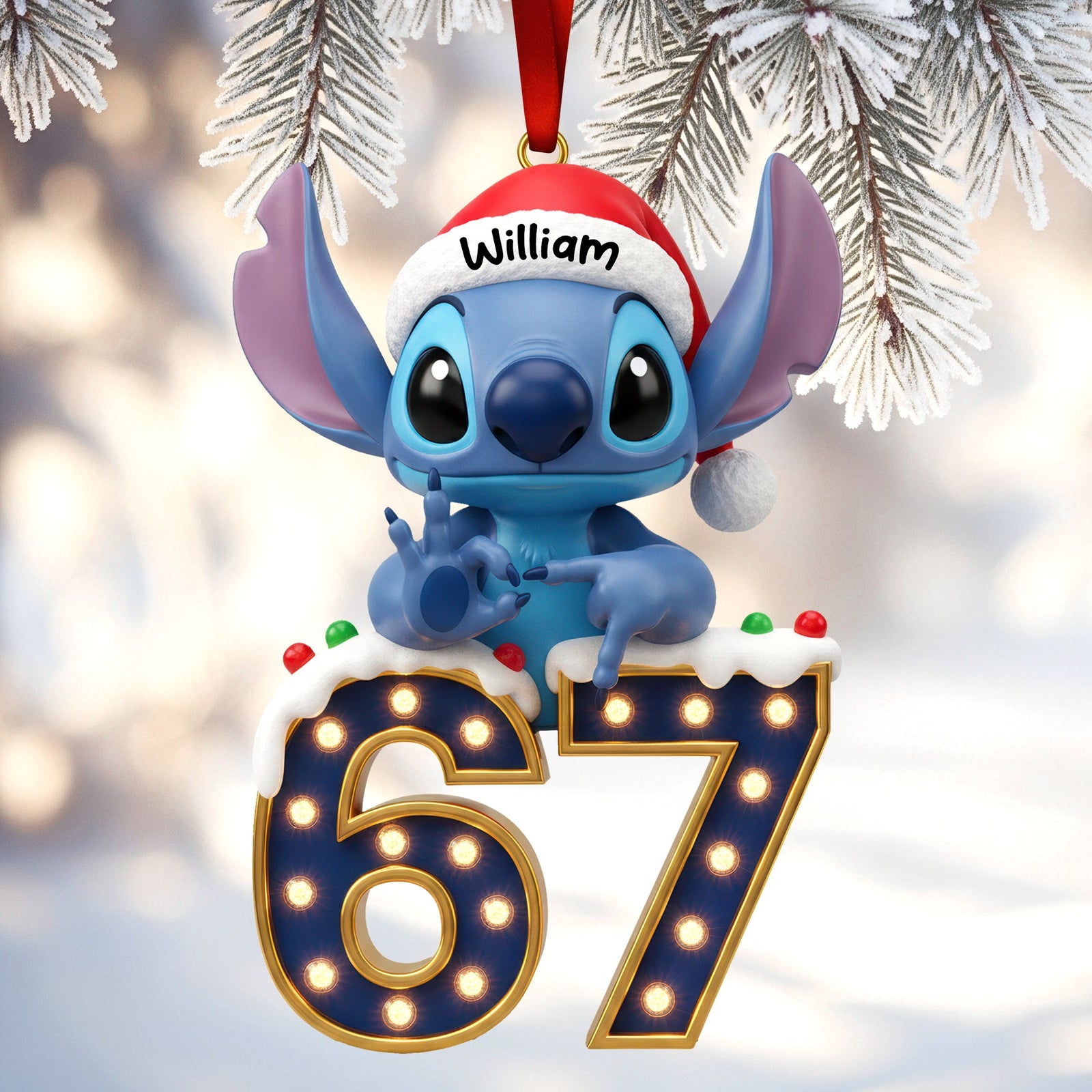 Alien Says Six Seven Acrylic Ornament - Personalized Christmas Gifts 04OHQN181125