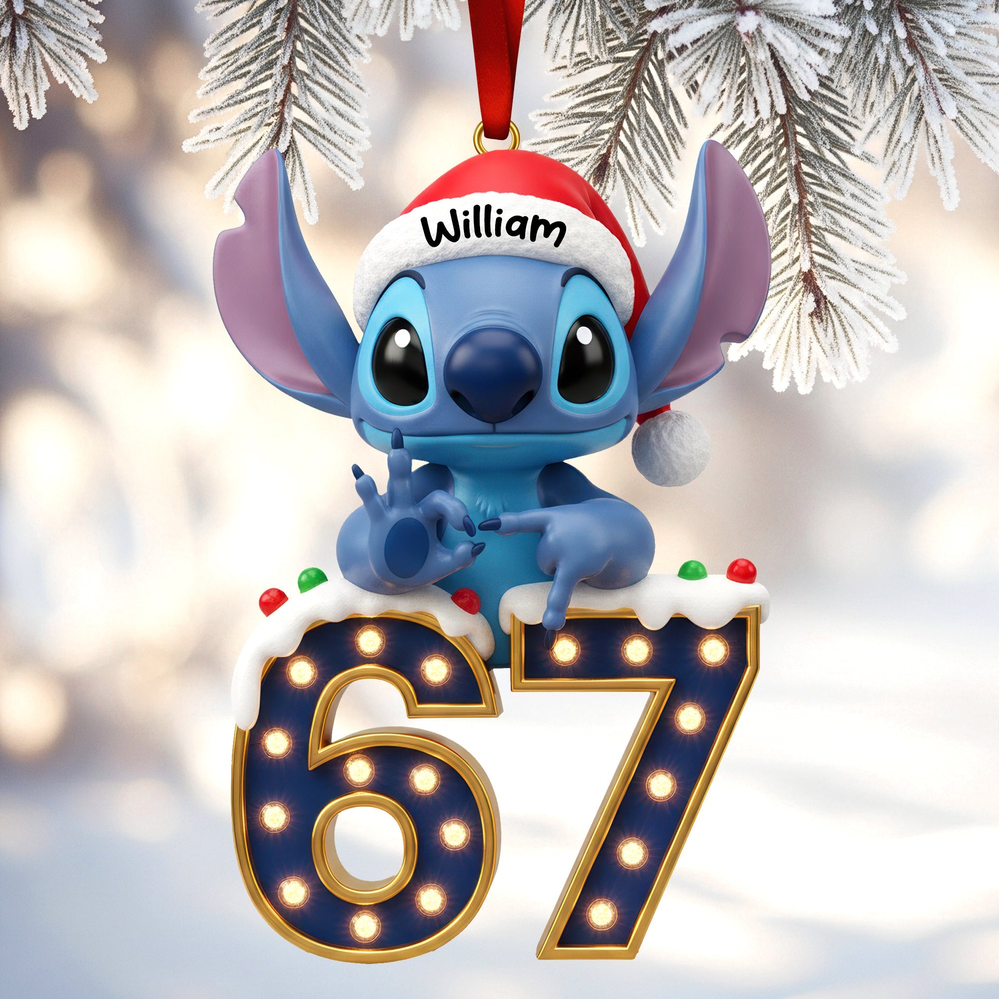 Alien Says Six Seven Acrylic Ornament - Personalized Christmas Gifts 04OHQN181125