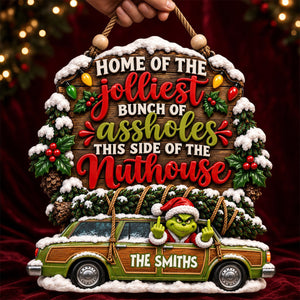 Home Of The Jolliest Acrylic Sign - Personalized Christmas Gifts For Family 08nadt161026