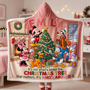Christmas Gathering Hood Blanket - Personalized Gifts For Christmas 04natn261026
