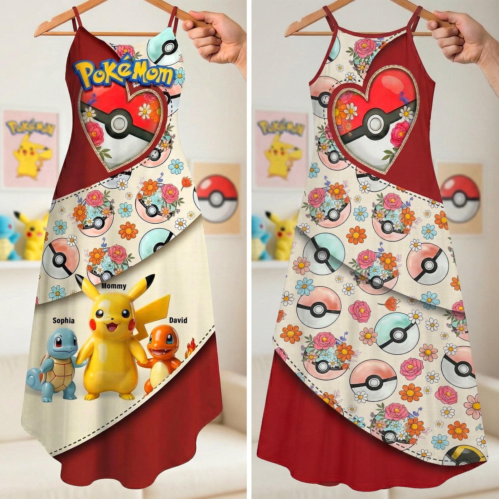 Mom Of Pocket Creature Maxi Dress - Personalized Gifts For Mom 01QHQN070426