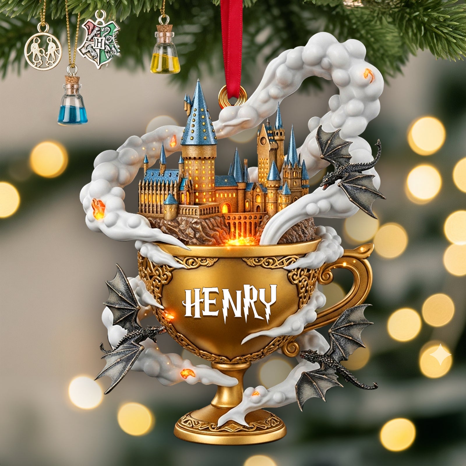 Enchanted Kingdom Acrylic Ornament - Personalized Christmas Gift For Fantasy Lovers 02TOLU270825