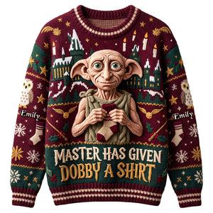 Festive Mascot Knitted Ugly Sweater - Personalized Gifts For Christmas 03NAQN140826